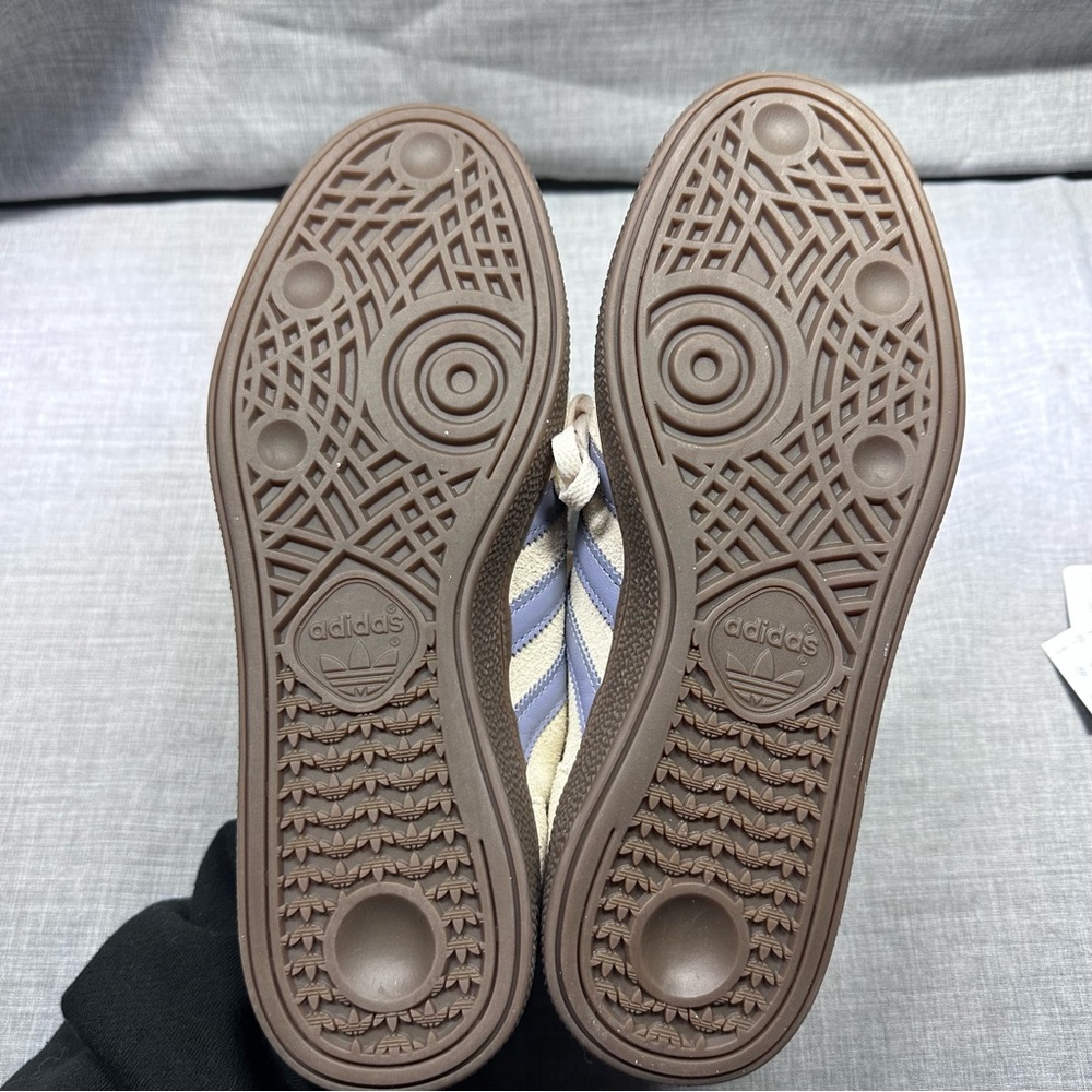 Adidas Handball Spezial Logo Print Sneakers in Silver Violet Size 8 - Picture 5 of 9